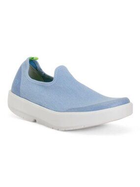 OOFOS Omg Eezee Slip On Recovery Shoes -white/blue-
